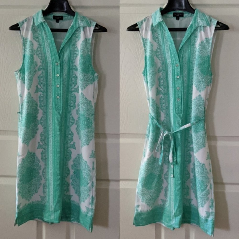 The Limited Ashton Mint Green Button Down Dress - S